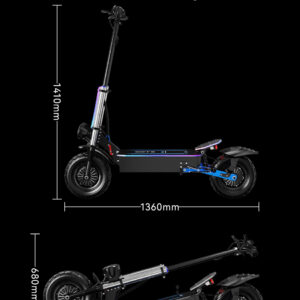 Scooter Electric Pliabil DUOTTS D99, 6000W (2x3000W), baterie 48V/36Ah, autonomie 100km