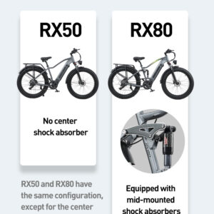 Bicicleta electrica BURCHDA RX80, Motor 1000W, baterie 48V / 17.5AH, 45 km/h, 100 km autonomie