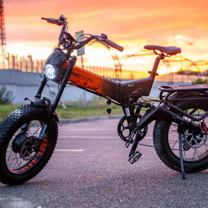 Bicicleta Electrica Pliabila LANKELEISI X3000 MAX, Dual Motor 2x1000W, baterie 48V/20Ah, autonomie maxima 130 km, 50 km/h